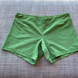 Nike FIT DRY womens green athletic shorts size Large